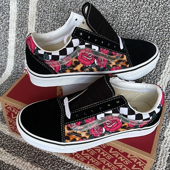 Vans Old Skool Rose/Animal Check True White Multi WMNS - Picture 11 of 16